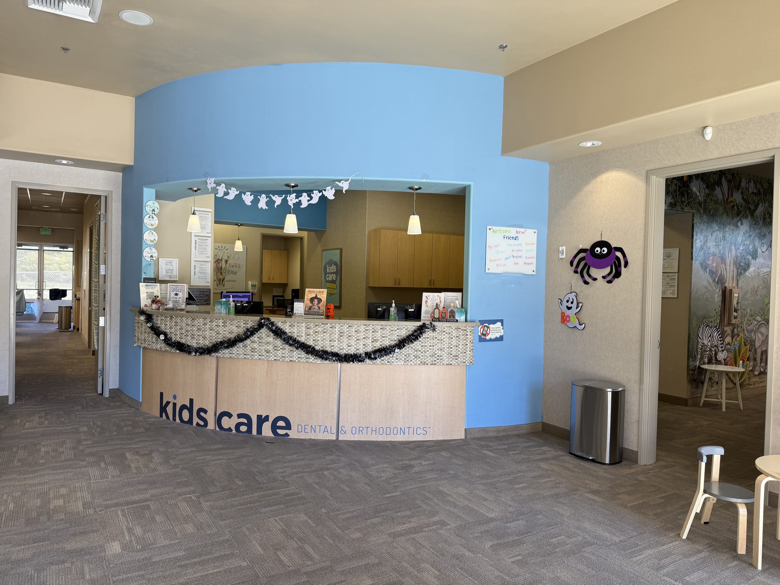 Reception inside Kids Care Dental & Orthodontics in Sacramento, CA