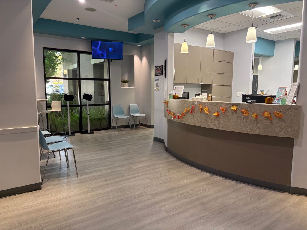reception-kids-care-dental-stockton-brookside Reception front desk inside Kids Care Dental -Stockton at Brookside in Stockton, CA