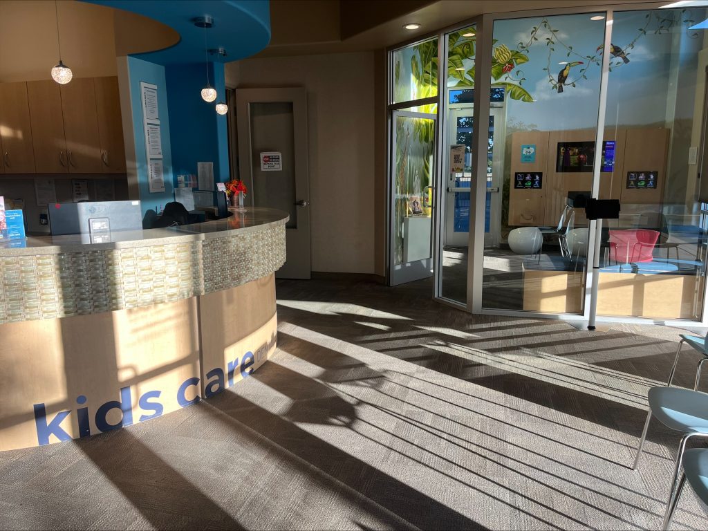 reception-rancho-cordova-pediatric-dentist-kids-care-dental-orthodontics Reception inside Kids Care Dental & Orthodontics in Rancho Cordova, CA