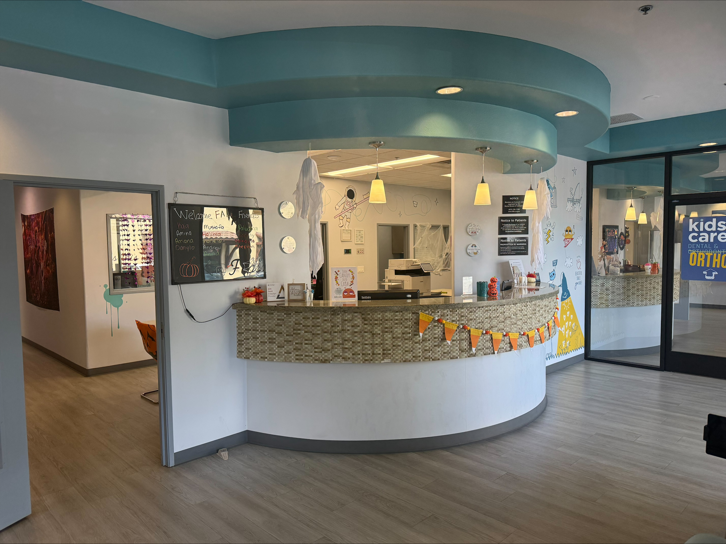 Front desk inside of Kids Care Dental & Orthodontics - Greenback in Sacramento, CA
