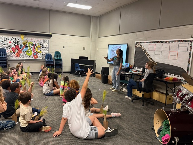 Children in a classroom learning about the TICCIT program. 