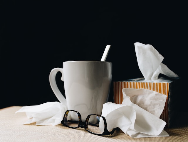 coffee cup and tissues