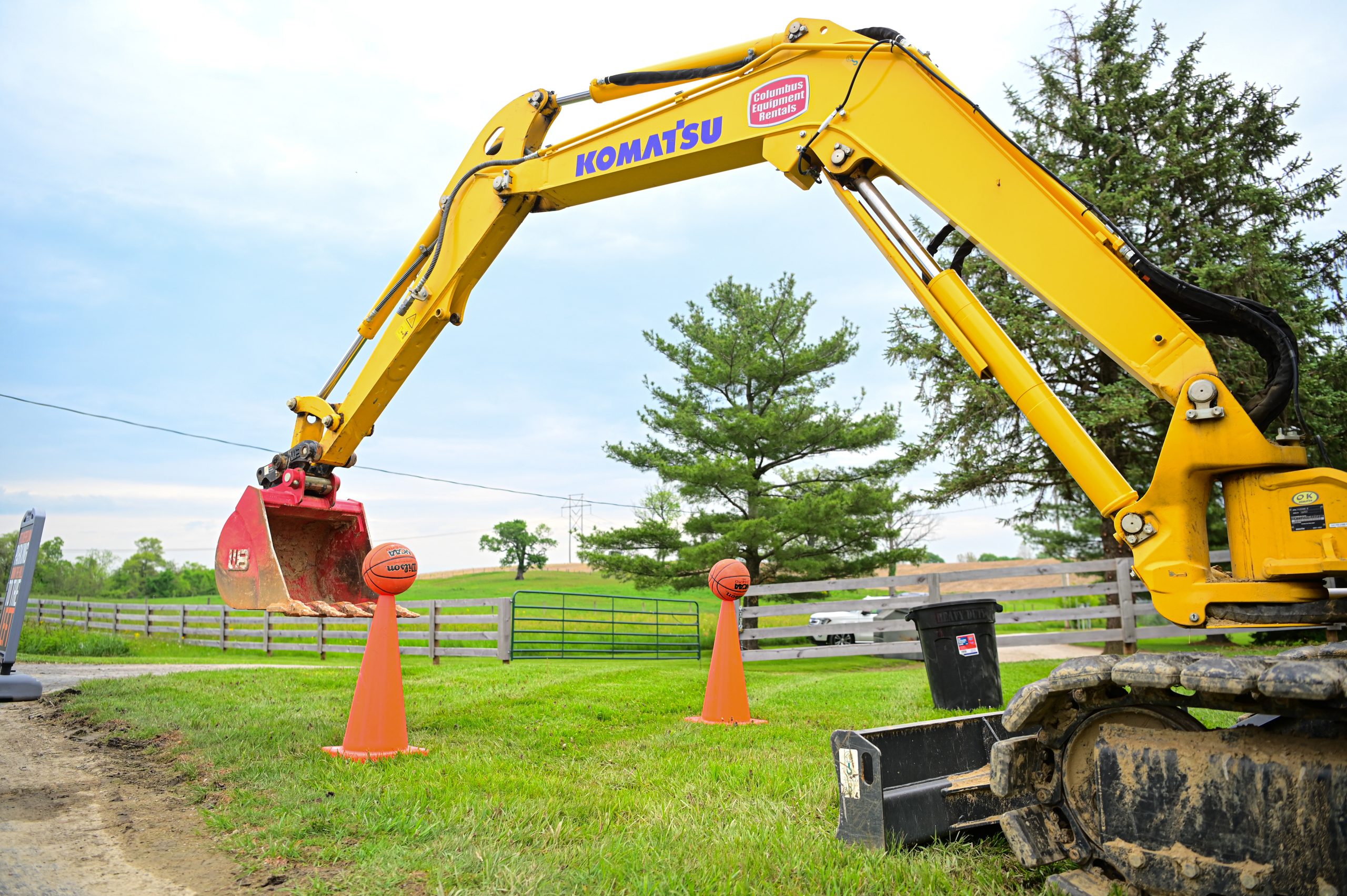 a person operating machinery in a heavy equipment trade school