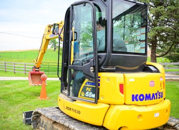 landfill operators using heavy equipment