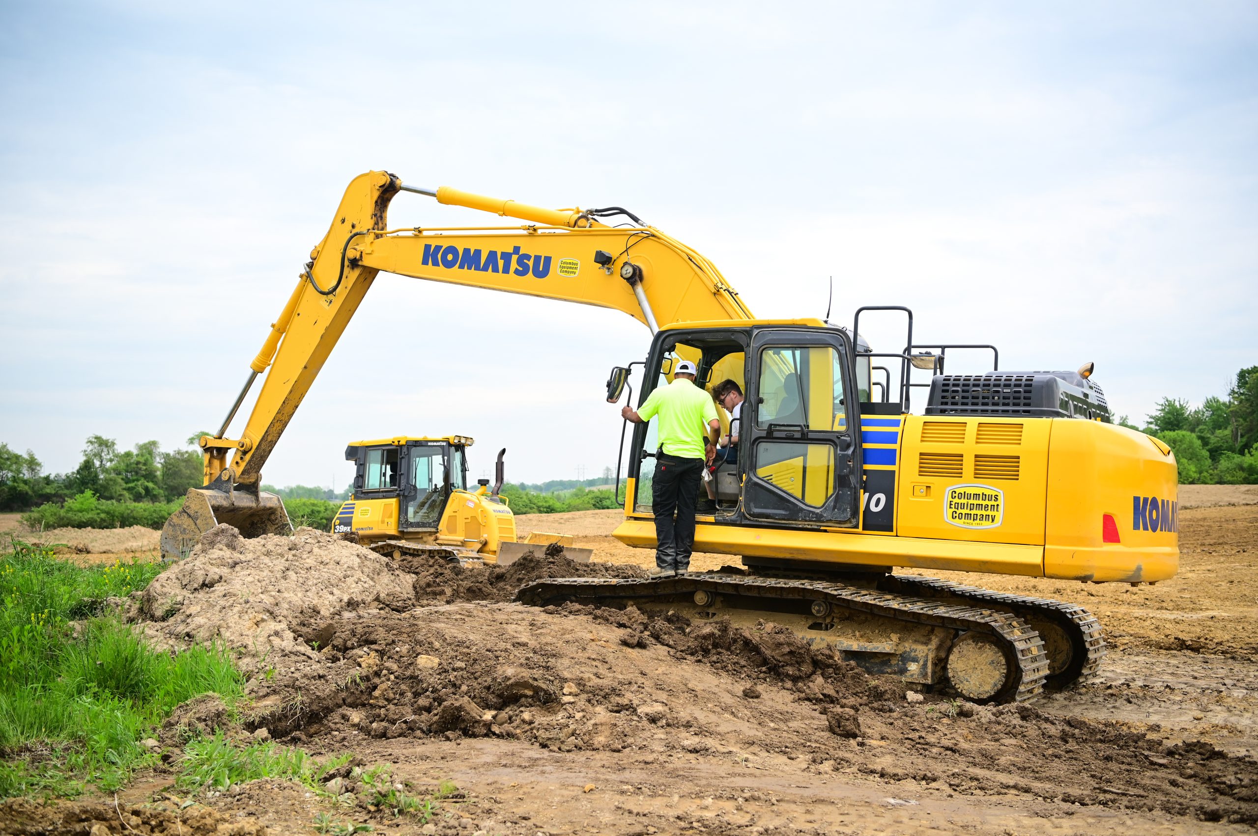 heavy equipment used for data center construction jobs