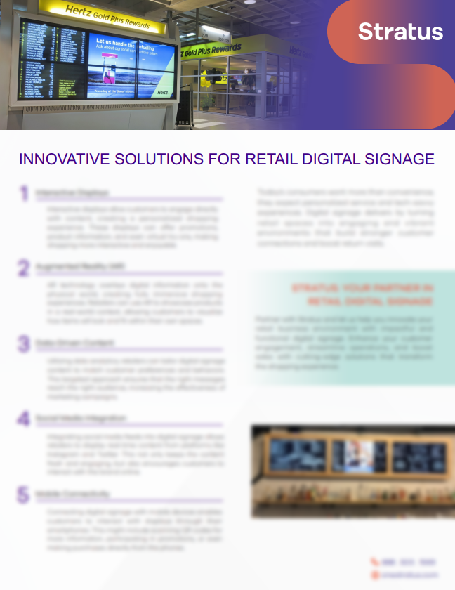 Innovative Solutions for Retail Digital Signage