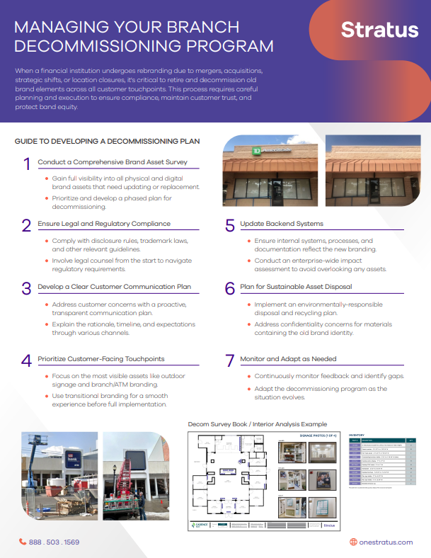Managing Your Branch Decommissioning Program Managing Your Branch Decommissioning Program