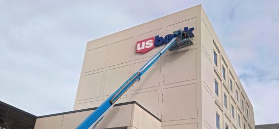 US Bank Signage Being Taken Down