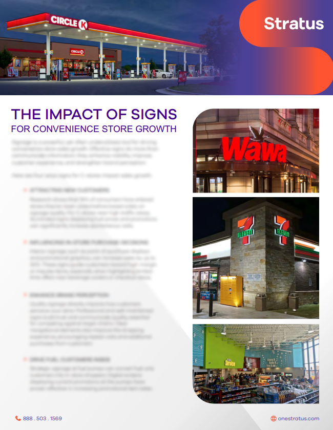 The Impact of Signs for Convenience Store Growth