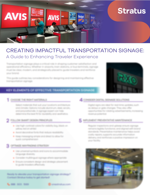 Creating Impactful Transportation Signage: A Guide to Enhancing Traveler Experience