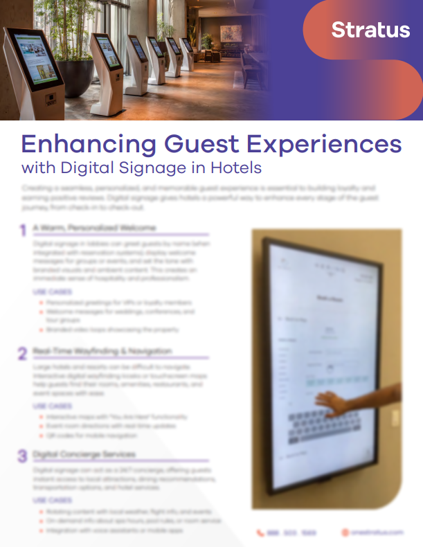 Enhancing Guest Experiences with Digital Signage in Hotels