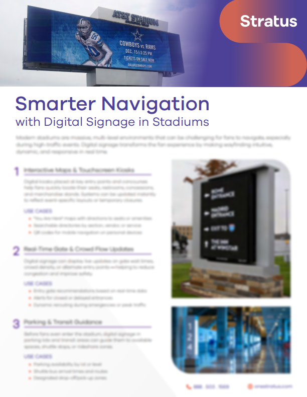 Smarter Navigation with Digital Signage in Stadiums