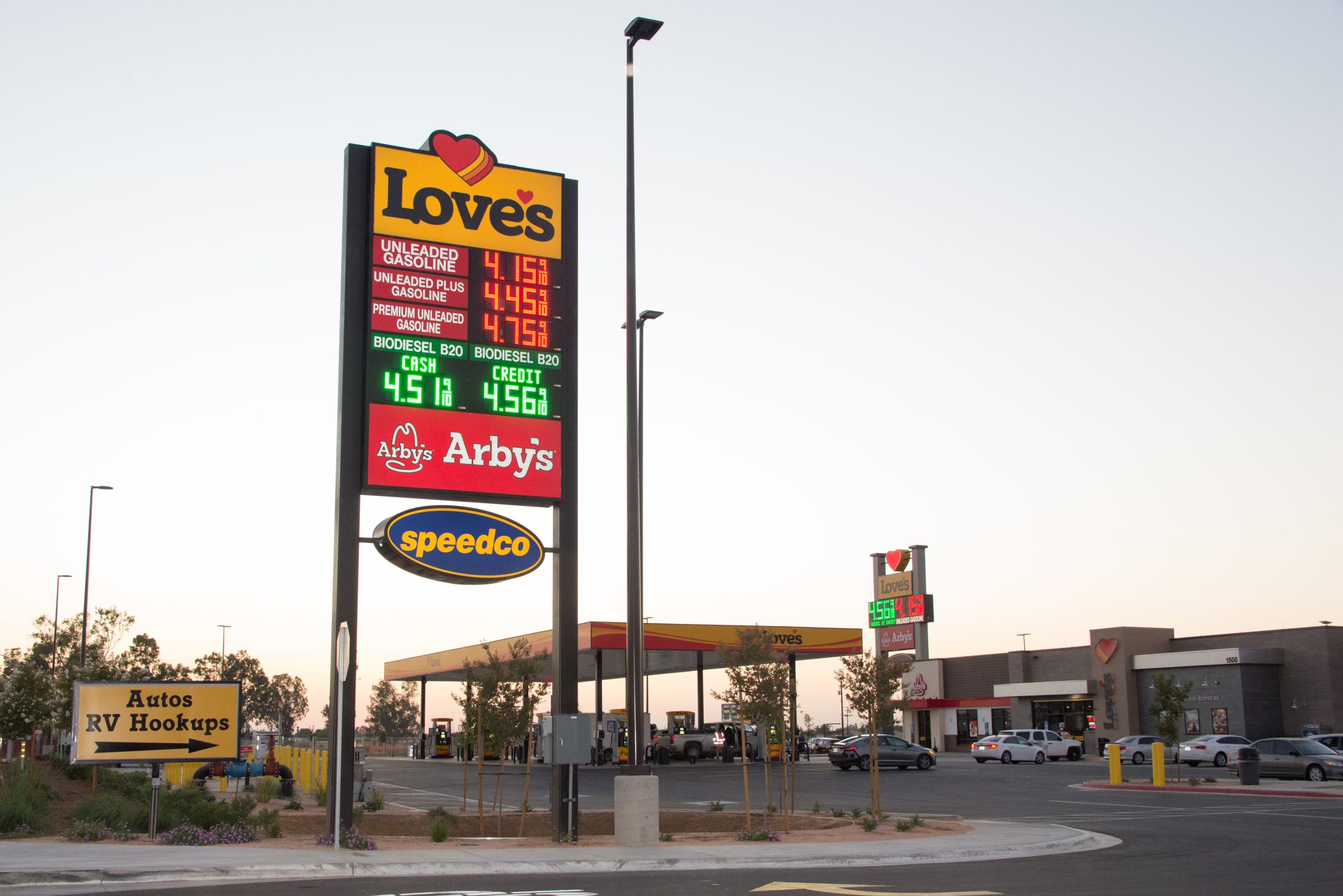Love's Gas Price Sign