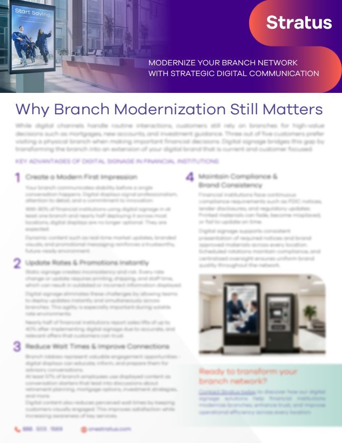 Why Branch Modernization Still Matters